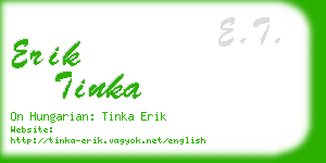 erik tinka business card